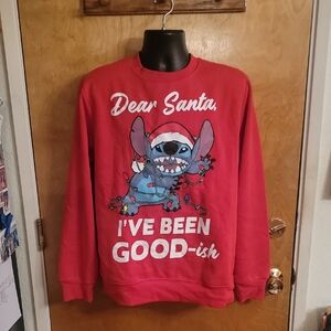 Stitch Men's Light Up Goodish Graphici Sweatshirt, Size Medium